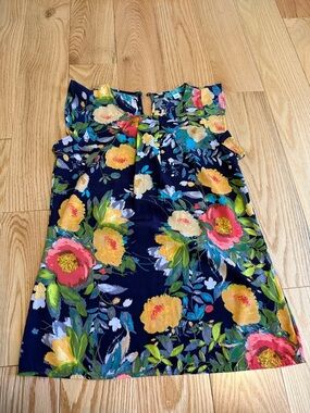 Pim & Larkin Navy Floral Sleeveless top - Bright Multicolor - like new